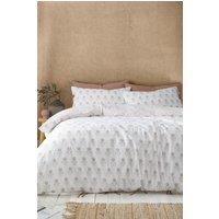 Pineapple Elephant 'Woodblock Floral' So Soft Duvet Cover Set in Terracotta | Size: King