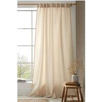 Pineapple Elephant 'Muscat Waffle' Slot Top Voile Curtain Panel in Natural | Size: 140 cm width x 229 cm drop