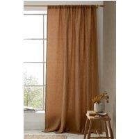 Pineapple Elephant 'Muscat Waffle' Slot Top Voile Curtain Panel in Terracotta | Size: 140 cm width x 183 cm drop