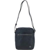 Brampton London Men's 'Crossflow' Real Leather Crossbody Bag in Black