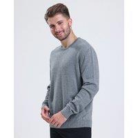 Alse Studio Men's Premium Quality 100% Cotton Crew Neck Long Sleeve Jumper in Grey | Size: Small