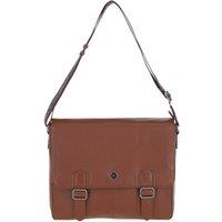 Brampton London Men's 'Emissary' Real Leather Messenger Bag in Tan