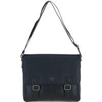 Brampton London Men's 'Emissary' Real Leather Messenger Bag in Black