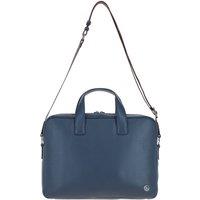 Brampton London Men's 'Maven' Real Leather Messenger Bag in Navy