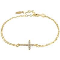 Latelita Women's Divina Fashion Bracelet Gold (Cross) in White