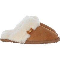 Fenland England Women's Classic Suede Sheepskin Slippers in Tan | Size: 3-4