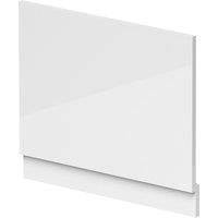 Balterley 700mm Waterproof Straight Shower Bath End Panel - Gloss White