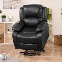 Artemis Home Northfield Dual Motor Massage Heat Riser Recliner Chair in Black