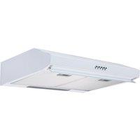 SIA 60cm White Slimline Visor Cooker Hood Kitchen Extractor Fan - VSR60WH