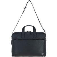Brampton London 'Commandeer' Real Leather Laptop Bag in Black