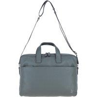 Brampton London 'Commandeer' Real Leather Laptop Bag in Grey