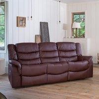 Artemis Home Almeira 3 Seat Recliner Sofa in Burgundy
