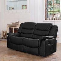 Artemis Home Almeira 2 Seat Recliner Sofa in Black