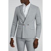 Antique Rogue Men's Plain Double Breasted Jacket in Grey | Size: 38R