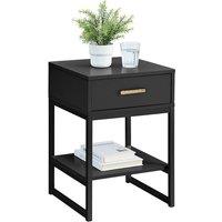 Melody Maison Pair Of One Drawer Bedside Tables - Luna Black Range