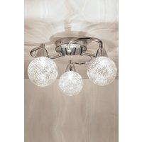 Harper Living LED Semi-Flush Ceiling Light, Swirl Arms, 4000K in Silver