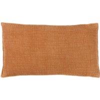 Yard Ribble 100% Cotton Acid Wash Cushion in Brown | Size: 40 cm x 60 cm