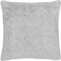 Furn Megeve Faux Fur Polyester Filled Cushion in Grey | Size: 55 cm x 55 cm