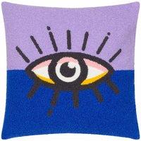 Heya Home All Eyes On You Boucle Cushion in Purple | Size: 45 cm x 45 cm