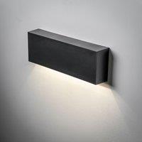 CGC Lighting Darna Black Slim LED Outdoor Wall Light Up & Down 4000k Natural White IP65