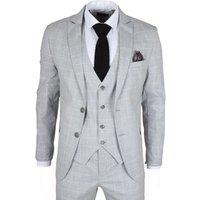 TruClothing Men's IM3 Checked Tailored Fit Suit in Grey | Size: 50R
