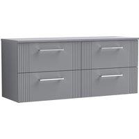 Balterley 4 Drawer Wall Hung Vanity Unit Colour Match Worktop, Grey 1200mm