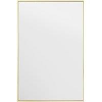 MirrorOutlet Gold Aluminium Edged Wall Mirror 47" X 31" (120 X 80CM) | Size: 1 Pack