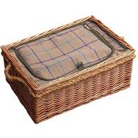 Red Hamper Wicker Cheltenham Picnic Basket with Fitted Cooler in Green