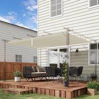 OUTSUNNY 3.5x2.6 m Pergola Cover Replacement for 4x3 m Frame in Cream