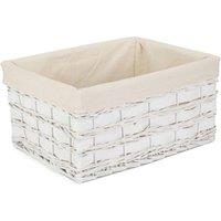 Red Hamper Wicker White Scandi Storage Basket With White Lining | Size: XL