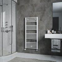 Agadon Willow Designer Towel Radiator in White | Size: 1174mm x 500mm