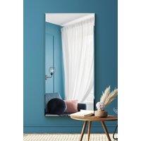 MirrorOutlet All Glass Modern Bevelled Wall or Leaner Mirror 59" X 24" (150x60CM) in Silver | Size: 1 Pack