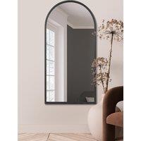 MirrorOutlet Black Framed Arched Leaner/Wall Mirror 55 X 27.5 (140CM X 70CM) | Size: 1 Pack