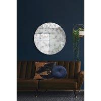 MirrorOutlet Round Circular Antiqued Mirror with Polished Edge 39x39 (100x100CM) in Silver | Size: 1 Pack