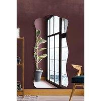 MirrorOutlet Wavy Rippled Large Leaner wall Mirror 71 X 33 (180x85CM) in Silver | Size: 1 Pack