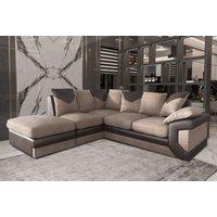 Sliding Wardrobes 4U Donna Fabric 3+2 & Corner Seated Sofa Set in 2 Colors - Brown Left Corner | Size: 3 Pack