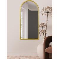 MirrorOutlet Gold Metal Framed Arched Wall Mirror 47 X 23.5 (120CM X 60CM) | Size: 1 Pack