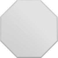 MirrorOutlet All Glass Modern Bevelled Octagonal Wall Mirror 39" X 39" 100x100CM in Silver | Size: 1 Pack