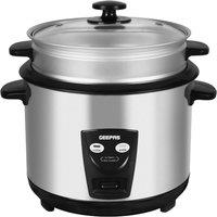 Geepas 2.8L Rice Cooker & Steamer with Keep Warm Function 1000W in Metallic Silver