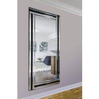 MirrorOutlet Dalton Black All Glass Full Length Mirror 174 x 85 CM | Size: 1 Pack