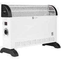 Pifco '2KW Free Standing' Portable Convector Heater 3 Heat Settings in White
