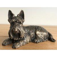Animal Crackers Scottish Terrier Dog Figurine In Solid Cold Cast Bronze, Quality Dog Lover Home Decoration in Bronze