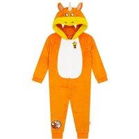 Zog Boy's Hooded Fleece Onesie With 3D Ears in Orange | Size: 4-5 Years
