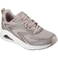 Skechers Women's Tres-Air Uno Glit-Airy Trainers in Taupe | Size: 3