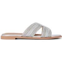 KG Kurt Geiger Women's 'Pose Sandal' Flats in Silver | Size: 4