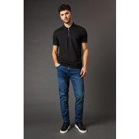 Burton Men's Blue Wash Stretch Slim Fit Jeans in Bright Blue | Size: 32R