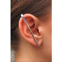 Otis Jaxon London Single Sterling Silver Stud Bar Ear Cuff Earring | Size: Large