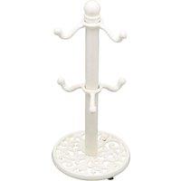 KitchenCraft Cast Iron Mug Tree in Cream