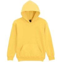 Gildan Softstyle Plain Midweight Hoodie in Yellow | Size: 3-4 Years