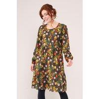 Nomads Clothing Women's Ecovero Button tunic dress in Khaki | Size: 16